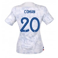 Echipament fotbal Franţa Kingsley Coman #20 Tricou Deplasare Mondial 2022 pentru femei maneca scurta